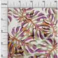 thumbnail image 2 of oneOone Cotton Poplin Twill Purple Fabric Tropical Leaf Sewing Material Print Fabric By The Yard 56 Inch Wide, 2 of 4