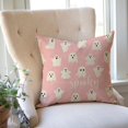 thumbnail image 6 of Pink Halloween Throw Pillow Covers 18x18 Set of 2 Cute Ghost Spooky Halloween Decorations Indoor Decorative Throw Pillows Cushion Cases for Home Living Room Bedroom Couch Decor, 6 of 6