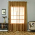 thumbnail image 2 of Efavormart 2 Panels Gold Sheer Organza Window Drapery with Rod Pocket Window Treatment Curtain Panels - 52"x 108", 2 of 11