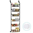 thumbnail image 6 of Aertyole 6-Tier Over the Door Pantry Organizer, Heavy-Duty Metal with 6 Baskets, Hanging Storage and Organization for Kitchen, Spice Rack (6x4.72 Width Baskets, Black), 6 of 9