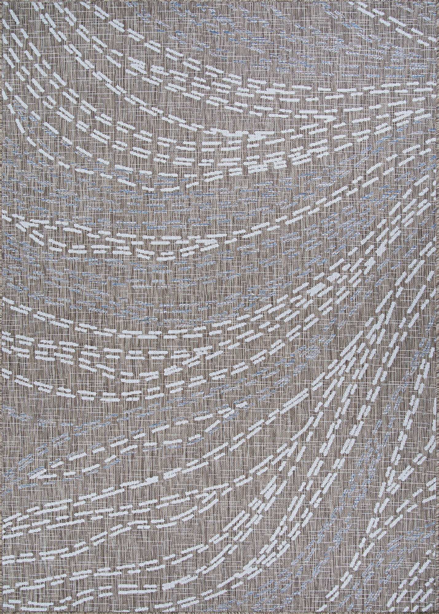 Couristan 8' x 10' Beige and Gray Abstract Outdoor Rug