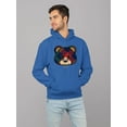 thumbnail image 2 of Argyle Bear Vibes - Classic Plaid Emoji Design Men's Hoodie, 2 of 4