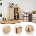 thumbnail image 5 of Aukfa Rattan Sideboard Cabinet with Wine Rack, Wooden Buffet Bar Cabinet with Storage for Kitchen, Dining Room,Black, 5 of 8