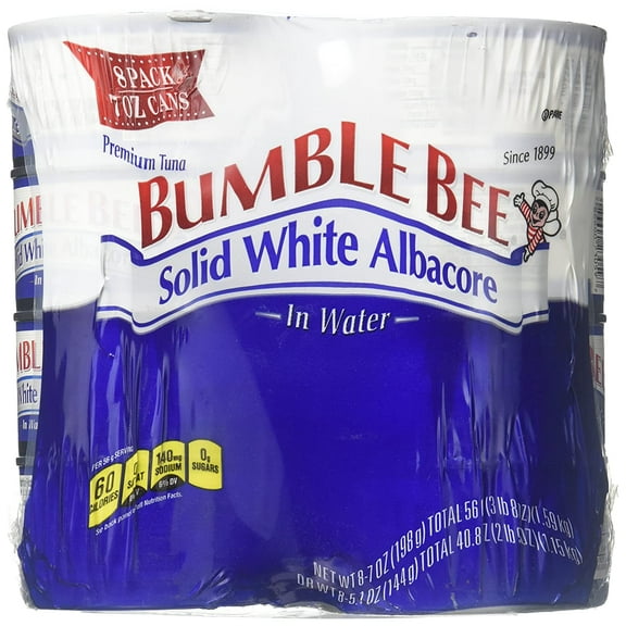 Bumble Bee Solid White Albacore Tuna in Water, 7 oz, 8 Cans