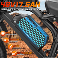 thumbnail image 2 of 16" Electric Dirt Bike Ebike for Teens, 1000W Motor 1500W Peak, 48V 17.5Ah Removable Battery, 16x3" Fat Tire, Full Suspension, UL2849 Certified, Red, 2 of 4