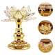thumbnail image 5 of EeaseMX Candelabro de cristal con forma de loto, candelabro de oración para templo, suministro de Buda, 5 of 7