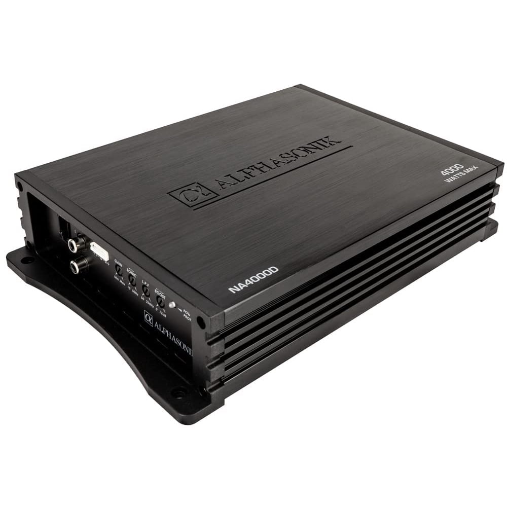 Alphasonik NA4000D  Monoblock 4000W Max Class-D Car Amplifier w/ Remote Bass Knob