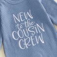 thumbnail image 6 of Cjfdfy Newborn Baby Boy Girl Fall Outfits New To The Cousin Crew Waffled Ribbed Long Sleeve Bodysuit And Hat 2Pcs Infant Cute Coming Home Fall Winter Outfit 0-9M, 6 of 9