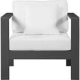 thumbnail image 6 of Meridian Furniture Nizuc White Outdoor Patio Arm Chair, 6 of 8