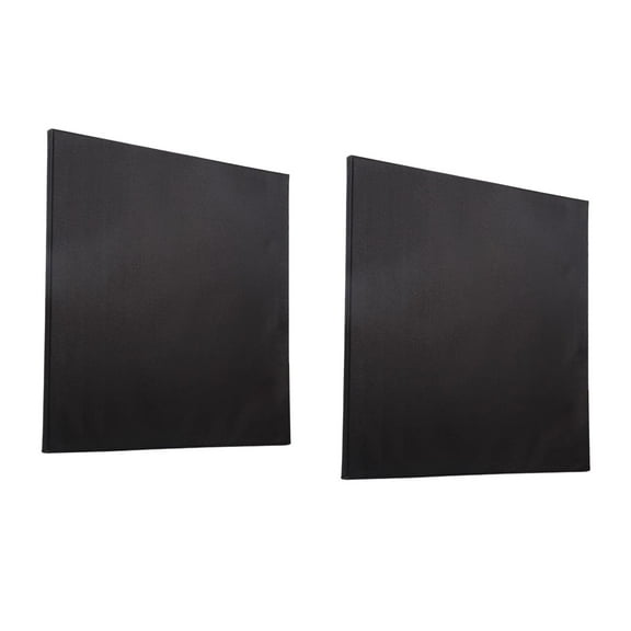 yotijay 2 Pieces Stretched Black Canvas s for Crafts Tempera Acrylic Pouring 40x40cm