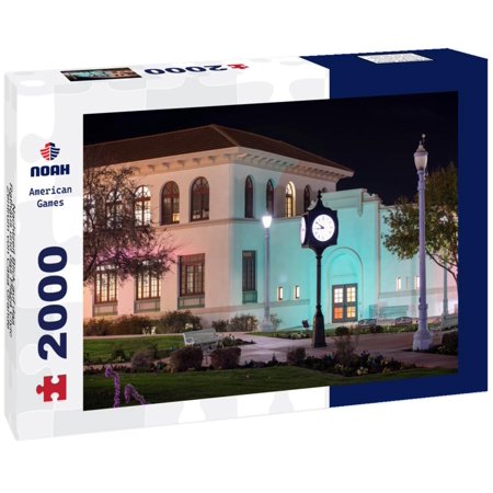 Noah Jigsaw Puzzle Nachtzeit Blick auf das Rathaus und das Plaza Civic Zentrum von Casa Grande, Arizona, USA 2000 pieces