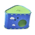 thumbnail image 1 of Nido portátil para gatos, transpirable y resistente. Cama para gatitos que protege de arañazos y rozaduras. Protege alfombras y sofás. Túnel acogedor. Azul, 1 of 8