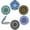 Multi Color, variant on Small Manifying Travel Makeup Compact Mirror Bulk Handheld Mini Pocket Size Folding Portable - Dual Beauty Mirrors for Women - Mandala Mixed Designs - 6 Pack