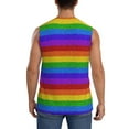 thumbnail image 4 of Daiia Colorful Glitter Rainbow Printed Men's Tank Tops,Casual Soft Sleeveless Gym Muscle Shirts Bodybuilding Tee-Small, 4 of 8