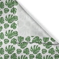 thumbnail image 3 of Ambesonne Philodendron Kitchen Curtains, Detailed Drawn Leaves, 55"x45", Fern Green and White, 3 of 3