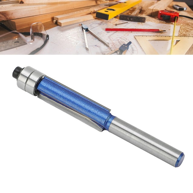 Top Bearing Router Bit,1/4in Shank Flush Trim Shank Flush Trim Router Bit Milling Flush Trim Router Bit Exceptional Reliability