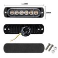 thumbnail image 3 of 1x Truck 12V 24V 6smd LED Strobe Warning Light Strobe Grille Flashing Lightbar Car Beacon Lamp Amber Yellow White Traffic Light, 3 of 5