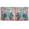 thumbnail image 7 of Yayeee Kitchen Curtains Set of 2 Light Filtering 57"x36" Over Sink Window Panels, Sea Boat, 7 of 7