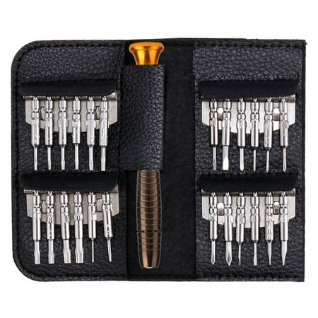 Practical 25 Pieces Repair Tool Kit Screwdriver With Bag  Portable For Hand Phone Laptop Computer