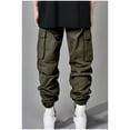 thumbnail image 3 of Men's cargo pants with many pockets, loose bags, casual men's overalls and drawstring work pants, 3 of 5