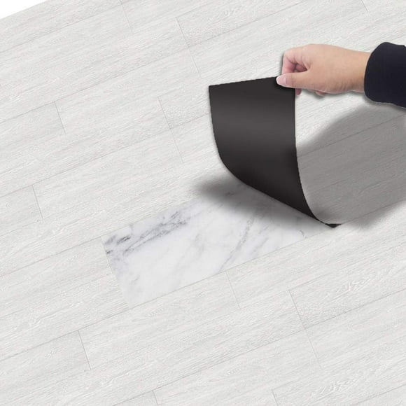 DIY PVC Floor Tile Sticker, Color Pattern Style Waterproof Floor Tiles for Kitchen Floor Bathroom Living Room, 20*300CM