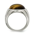 thumbnail image 2 of Stainless Steel Tiger's Eye Ring Size: 9; for Adults and Teens; for Women and Men, 2 of 6