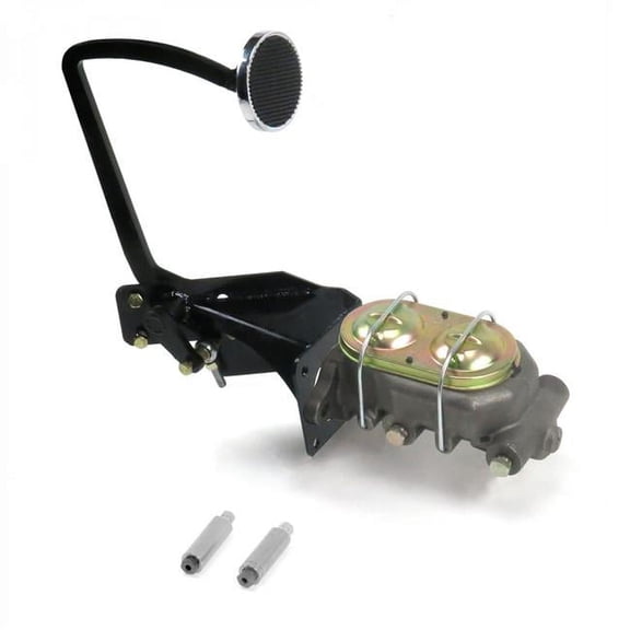 Helix Suspension Brakes & Steering 320332 35-40 Ford OEM X Manual Brake Pedal Kit Disc & Drum 3 in. Chrome Pad