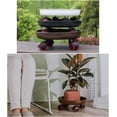 thumbnail image 4 of 10" Plant Caddy with Rolling Wheels, Heavy Duty Plant Stand on Casters for Planters, Wheeled Plant Roller Base for Indoor Outdoor Flower Pot, Bronze, 4 of 7