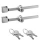 thumbnail image 1 of Cerradura de trinquete para puerta corrediza de vidrio con acabado cromado, con llave igual, se adapta a vitrina segura de vidrio de 4-8 mm para gabinetes, tiendas minoristas y uso doméstico, paquete, 1 of 7