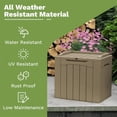 thumbnail image 3 of Patiowell 32 Gallon Resin Deck Box, Outdoor Storage Box for Patio Furniture, Deliveries, Pool Supplies,Waterproof and Lockable, Light Brown, 3 of 7