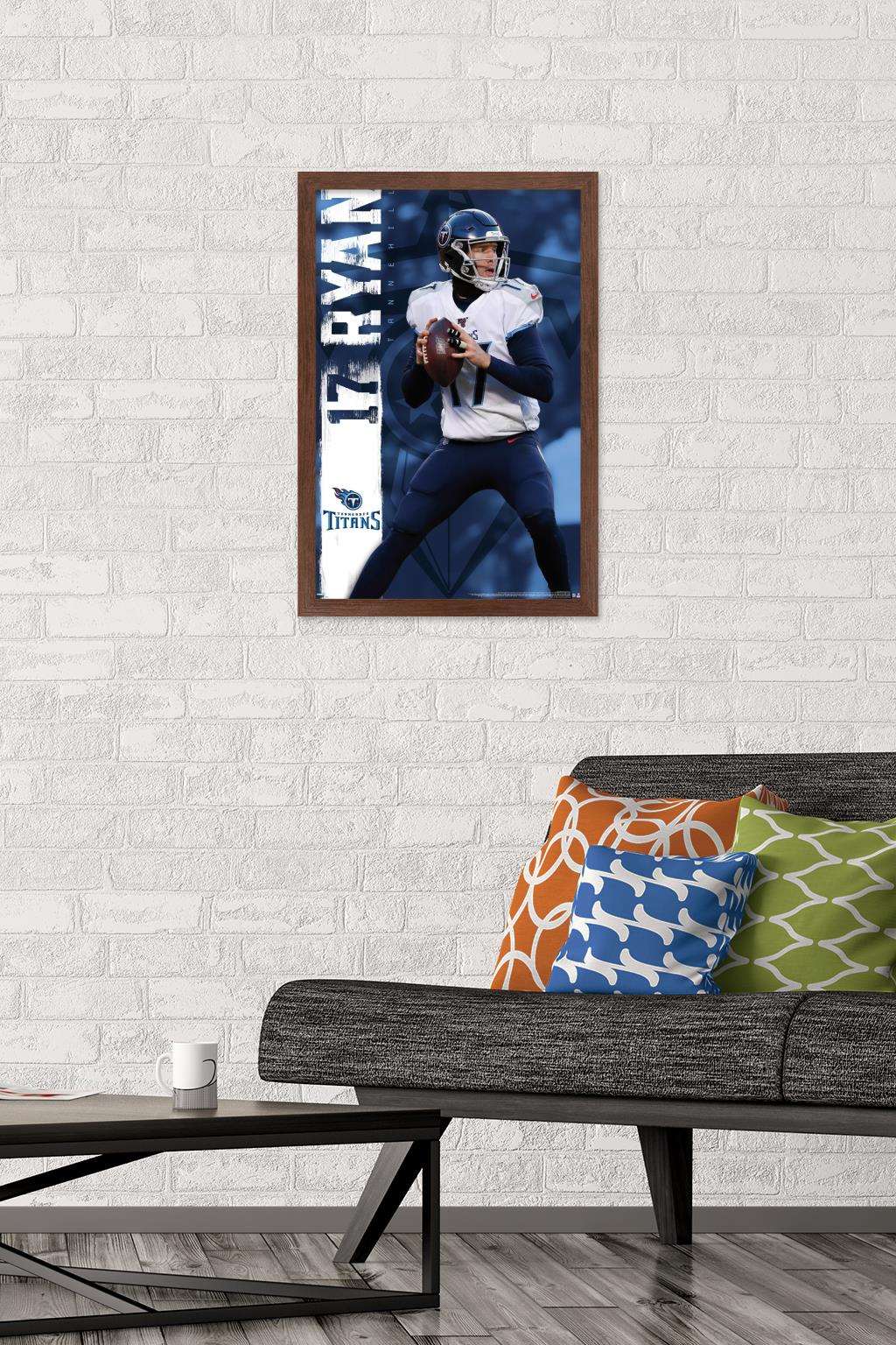 NFL Tennessee Titans - Ryan Tannehill 20 Wall Poster, 14.725" x 22.375", Framed