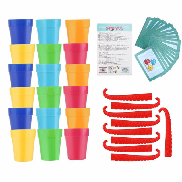 Juego de vasos apilables para niños, juego interactivo para padres e hijos, rompecabezas de aprendizaje temprano apilable, regalos finos