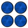thumbnail image 1 of Round Rear Reflectors, 4 Pcs Safety Reflective Warning Reflector Plastic Universal Motorcycle Reflector with M6 Screw Mount for Car Motorcycle Trailer Bike Bicycles Dirt, Blue, 1 of 7