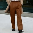 thumbnail image 2 of DHFJKG Dress Pants For Men Wide Leg Loose Fit Casual Business Flat Front Solid Color Stretch Pants Classic Trousers, 2 of 8