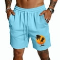 thumbnail image 2 of AHMOMEI Men's Hawaiian Beach Shorts Quick Dry Wide Leg Basketball Shorts Men with Pockets Summer Drawstring Men Beach Shorts, 2 of 4