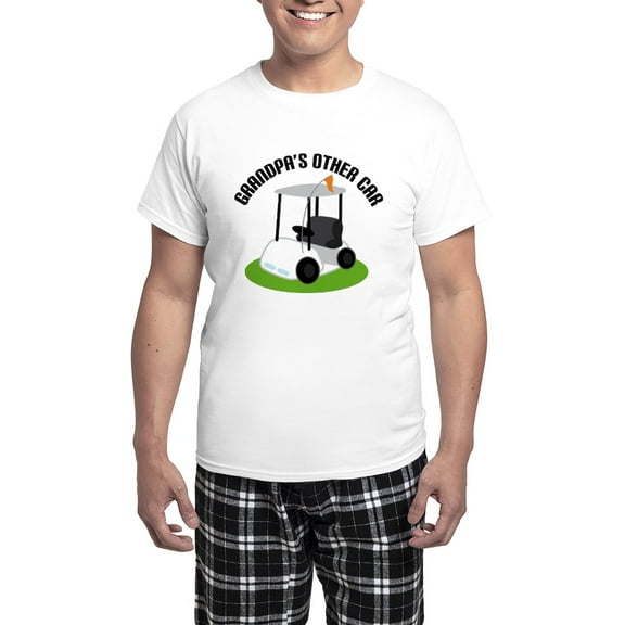CafePress - Grandpa Golf Cart Men's Light Pajamas - Men's Light Loose Fit Cotton Pajama Set