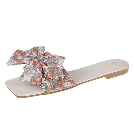 

Fsqjgq Knitted Slippers for Women Spring Bow and Fashion Women s Flat Slippers Sandals Summer Women s Slipper Tan Heeled Sandals Red 40