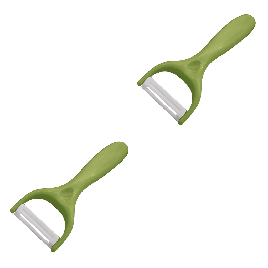 thumbnail image 3 of 2pcs Multifunctional Ceramic Peeler Vegetables Fruits Peeling Tool Peeler Fruit Peeling Potato Scraper for Kitchen, Army Green, 3 of 9