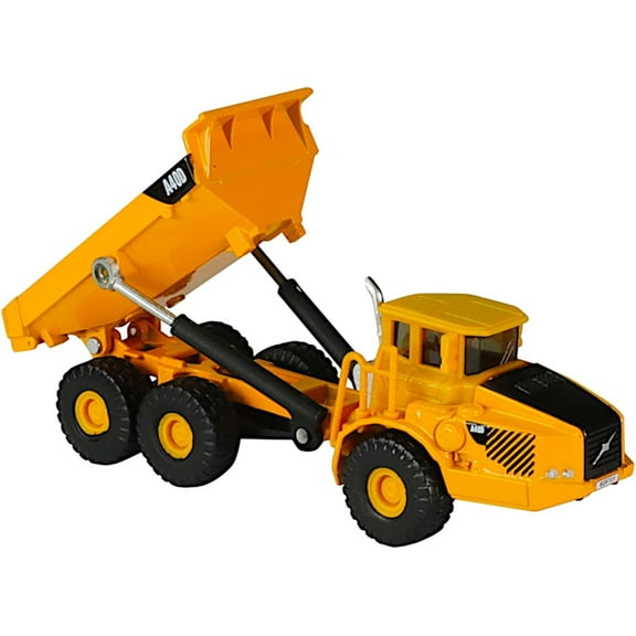 POCO DIVO Diecast 1/87 Dump Truck, Metal Articulated Hauler, Heavy Duty Alloy Engine Tractor Construction Vehicle, Action Toy Scale Dumper Model, Kids Boys STEM Gift Adult Classic Collection