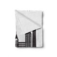 thumbnail image 2 of City Soft Flannel Fleece Throw Blanket, Digitally Generated Simple Design USA Chicago Skyline Panorama Graphic, Cozy Plush for Indoor and Outdoor Use, 50" x 60", Charcoal Grey and White, by Ambesonne, 2 of 6