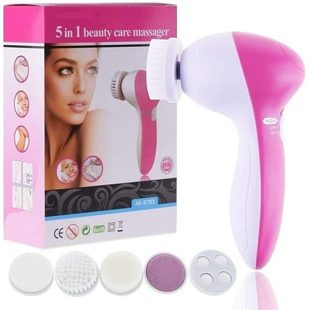 Exfoliating Electric Facial Cleansing Brush with Silicone Scrub