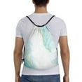 thumbnail image 2 of Drawstring Backpack - Gold Lines Marble Watercolor Splash Proof Small Drawstring Gym Bag for Women Men, Cinch Sports String Bag Backpack for Travel Swimming Beach, 2 of 8
