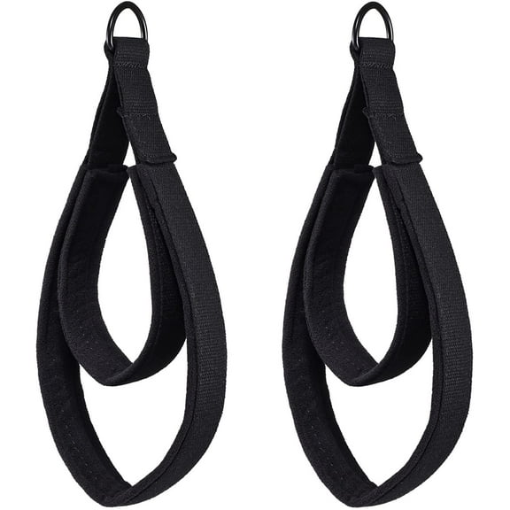 2PCS Pilates Straps, Pilates Double Loop Straps for Reformer, Fitness D-Ring Straps Double Loops Padded, Pilates Equipment D-Ring