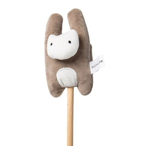Mayitwill Natural Interactive Cat Wand, Safe Hunting Distance Cat Toys for Indoor Cats Nickel