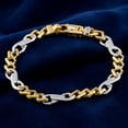 thumbnail image 4 of Pompeii Men's Figaro 14k Gold (32gram) or Platinum (51gram) 8.5mm Link Bracelet 8.5" (,), 4 of 5