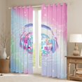 thumbnail image 2 of Manfei Modern Disco Blackout Curtains,Girls Music Theme Curtains Pack of 2 (38x45 Each),Colorful Geometric Check Window Curtains For Girls Kids,Super Cozy Room Decor, 2 of 6