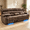 Bronze, variant on 4-Seater Power Recliner Sofa with Dual Consoles, Massage & Heat, LED Theater Seating with Bluetooth Speaker, USB Charging, Cup Holders, 360°Tray Table & Phone Holder, Faux Leather