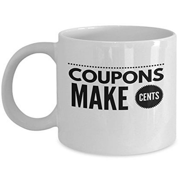 Couponing 11 oz Coffee Mug - Coupons Make Cents White Ceramic Gift