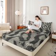 thumbnail image 4 of Manfei Boys Girls Abstract Animal Print 3pcs Twin Sheet Sets,Jungle Wildlife Twin Fitted Sheet,Reptile Animal Snake Breathable Flat Sheet,Super Cozy Room Decor, 4 of 7