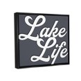 thumbnail image 3 of Stupell Lake Life Nautical Phrase Landscape Painting Black Floater Framed Art Print Wall Art, 3 of 6